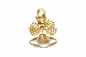 Field Stabilizer Small Pendant Yellow Gold 18K Frosted