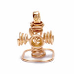 Field Stabilizer Small Pendant Rose Gold 18K Frosted